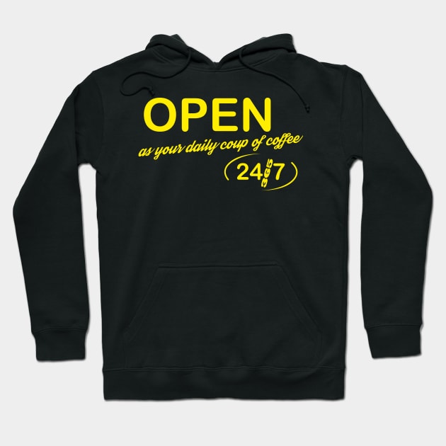 Open 24/7 Hoodie by aceofspace